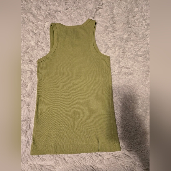 Cos Ribbed Tank Top Women's Size Small Color Light Green - Picture 2 of 7
